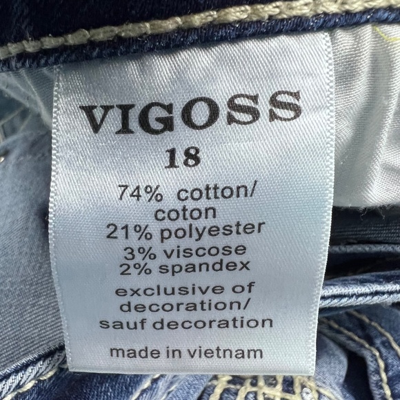 👖|•VIGOSS•| Slim Boot Jeans Size 18 Short L28👖 - Picture 6 of 6